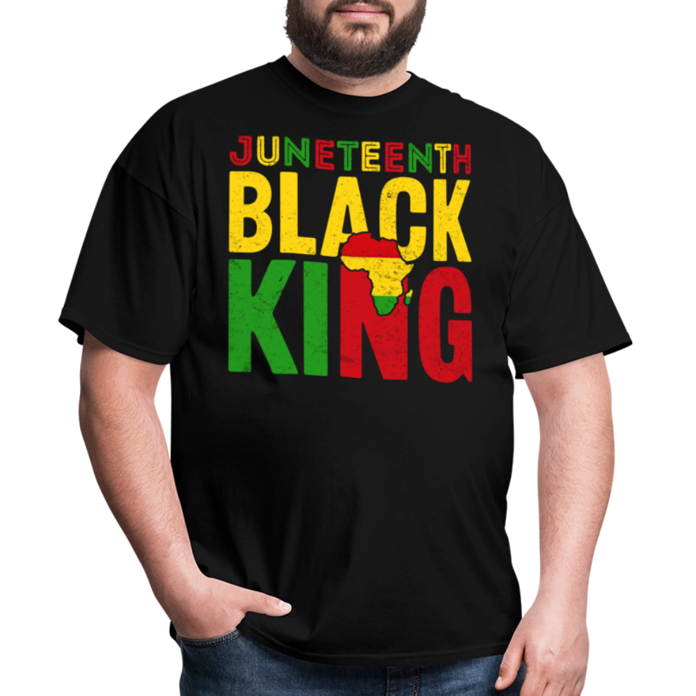 Black King African Heritage Tee Juneteenth Black King T-shirt - black