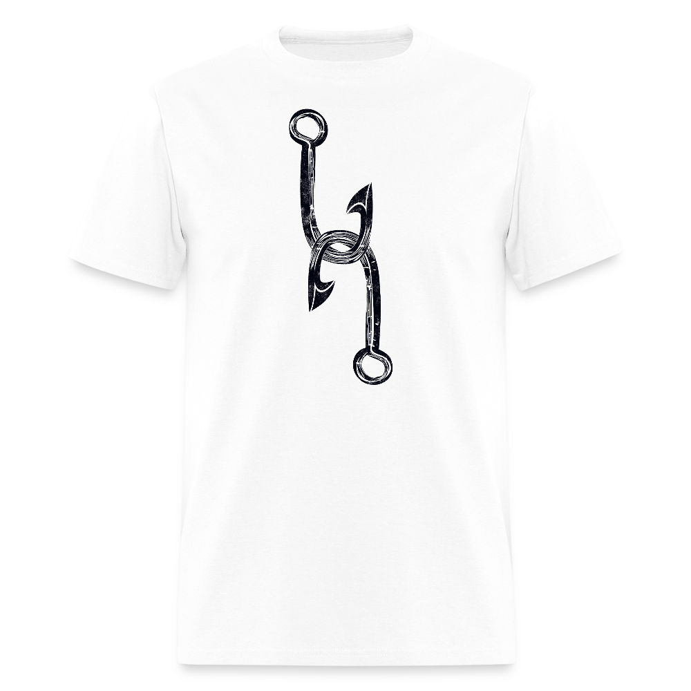 Fishing Hook Graphic Tee Fisherman Gift T-Shirt - white