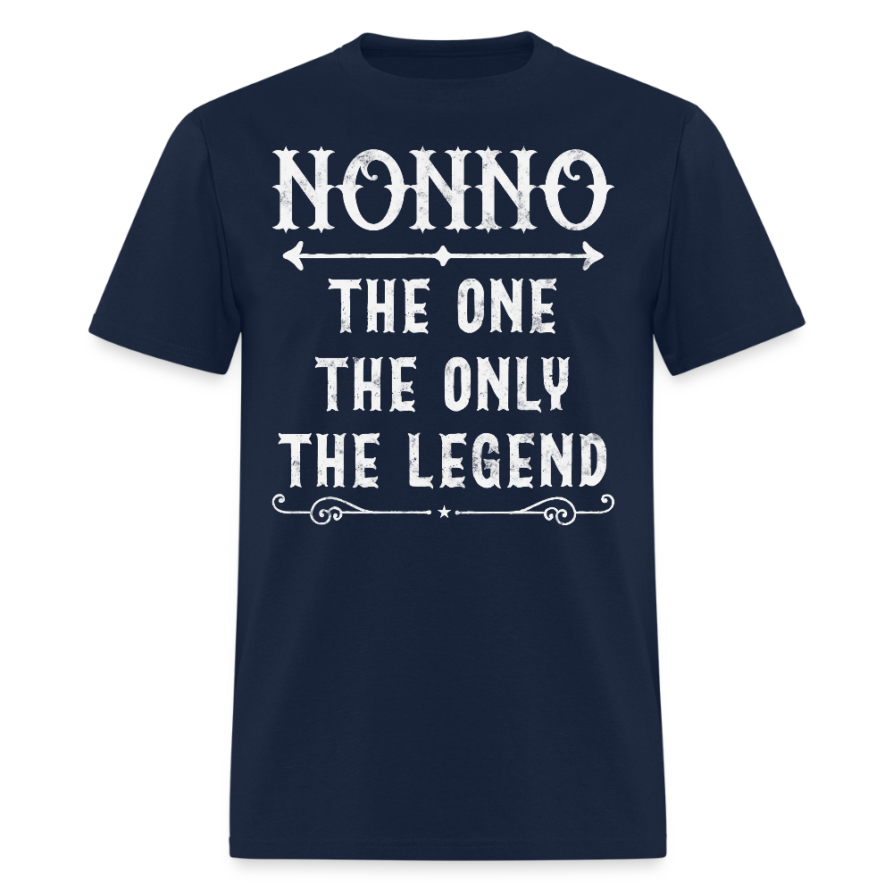 Nonno The One The Only The Legend Italian Grandpa T-Shirt - navy