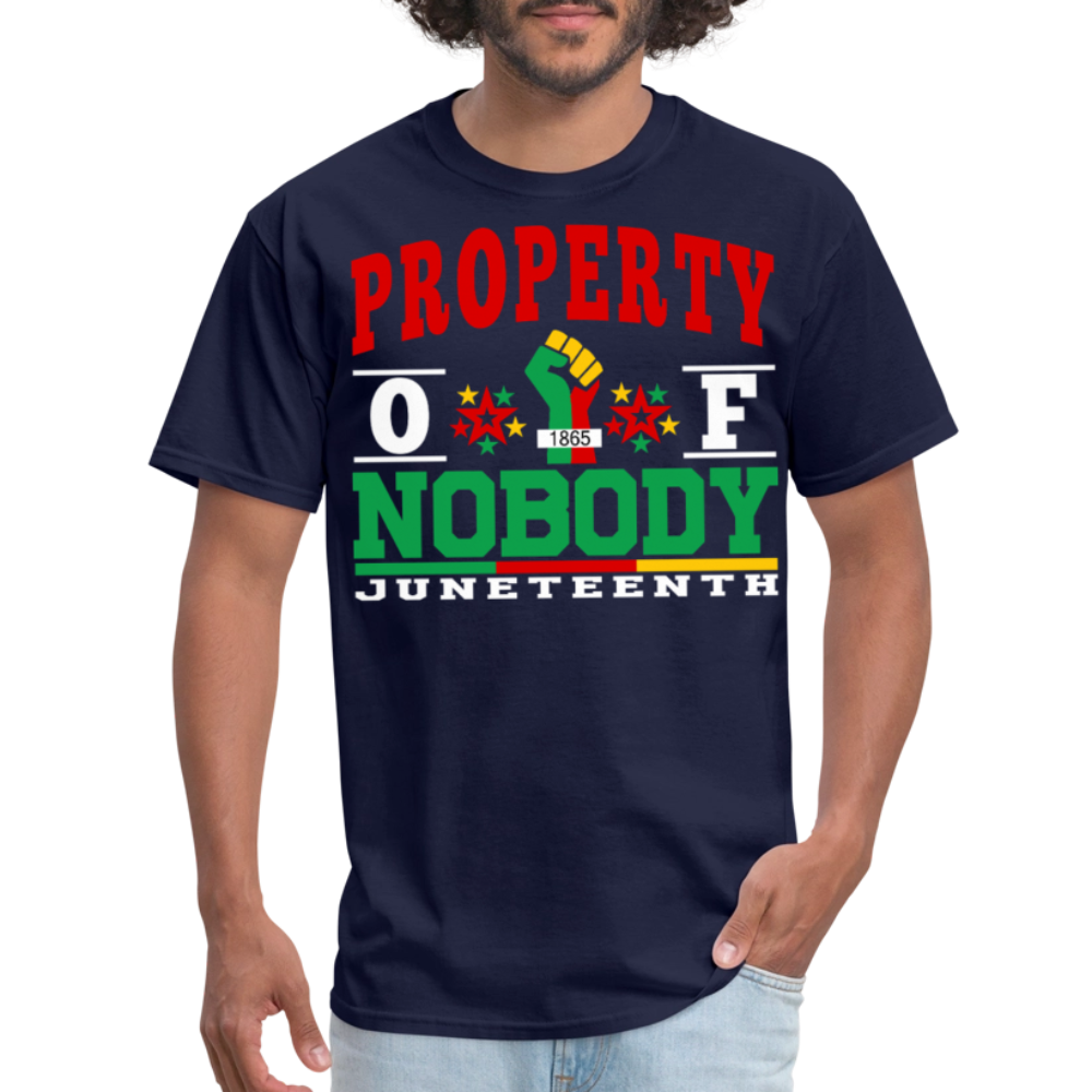 Property Of Nobody Juneteenth Shirt Unisex Black Pride T-shirt - navy