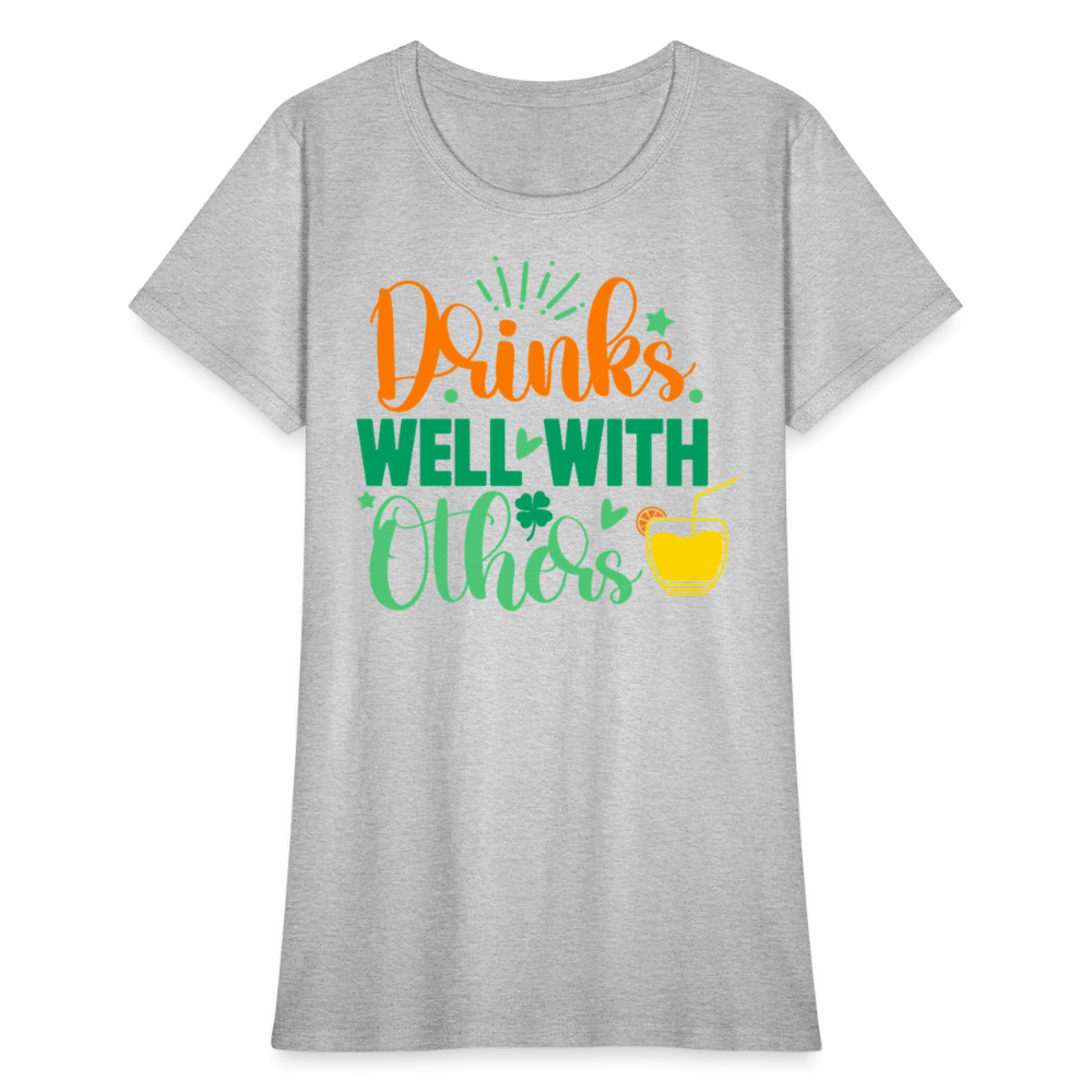 Funny Women's Drinking Quote T-Shirt - heather gray