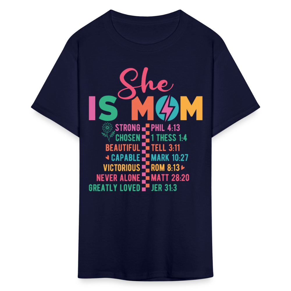 Empowering Christian Mom T-shirt - navy