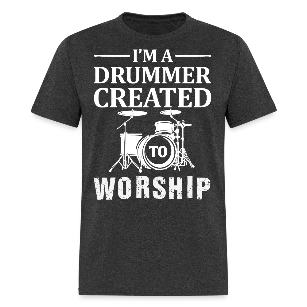 Christian Musician Gift Idea For Drummers T-shirt - heather black