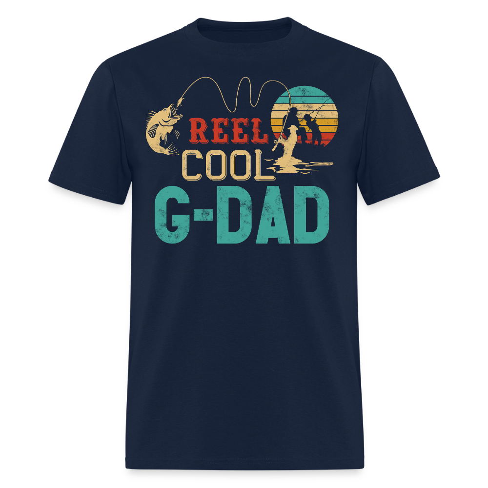 Reel Cool Grandpa Fishing Gifts For Grandpas T-shirt - navy