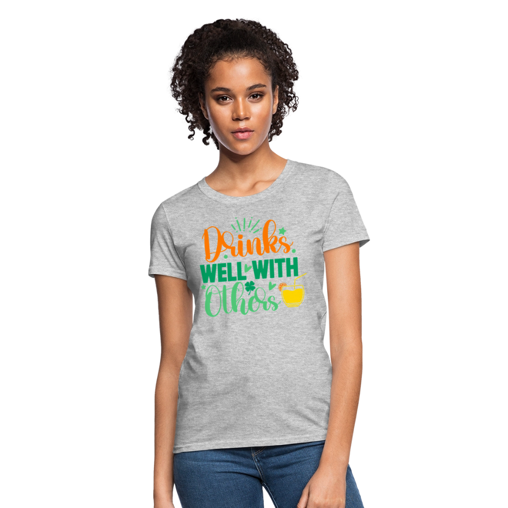 Funny Women's Drinking Quote T-Shirt - heather gray