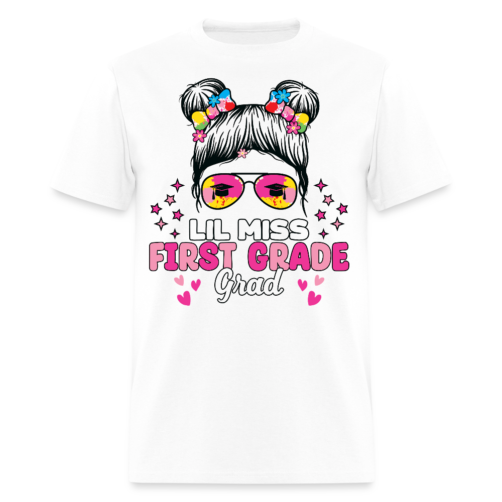 Lil Miss First Grade Grad Graduation T-Shirt - white