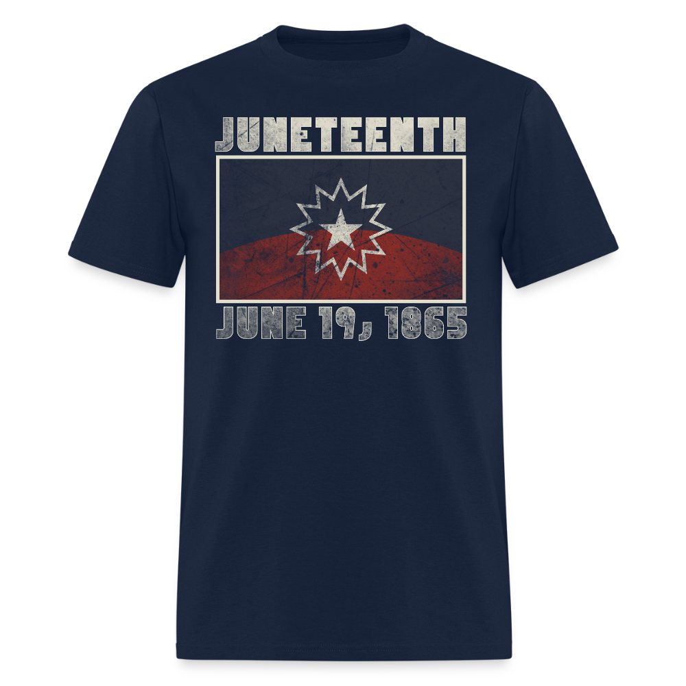 Juneteenth 1865 Flag Black Freedom Day T-Shirt - navy
