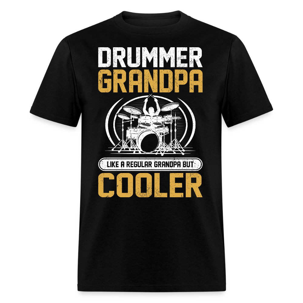 Gifts For Grandpa Who Plays Drums T-shirt - black