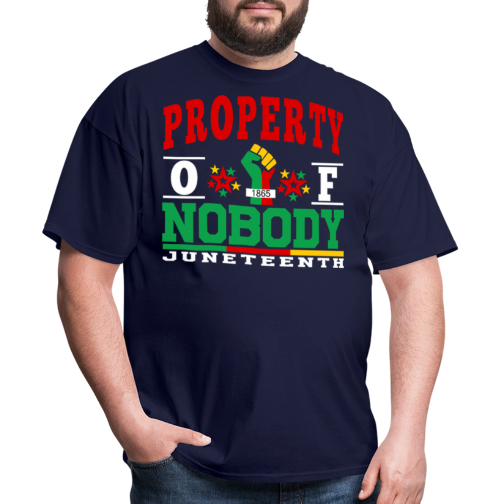 Property Of Nobody Juneteenth Shirt Unisex Black Pride T-shirt - navy