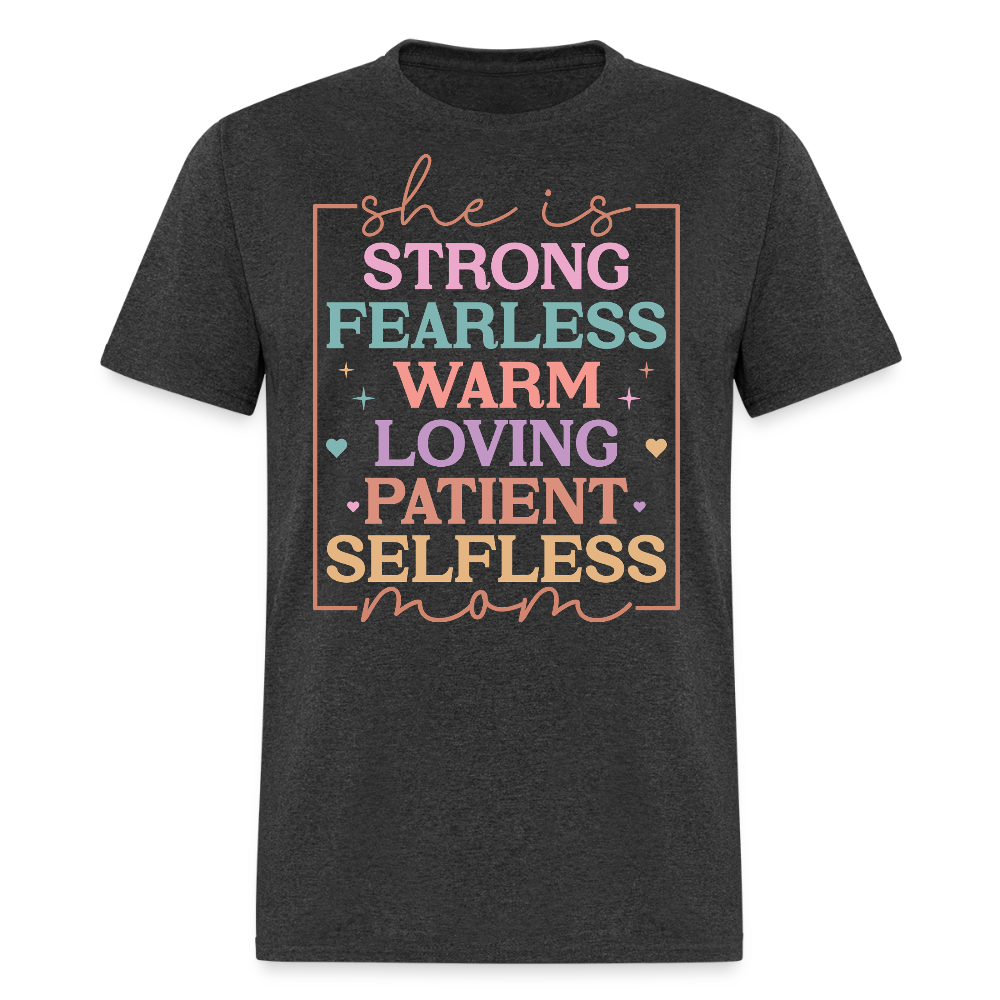 Gifts For Strong And Fearless Moms T-shirt - heather black