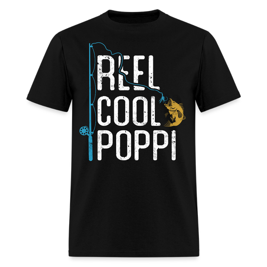 Reel Cool Poppi Fishing Gift T-shirt - black