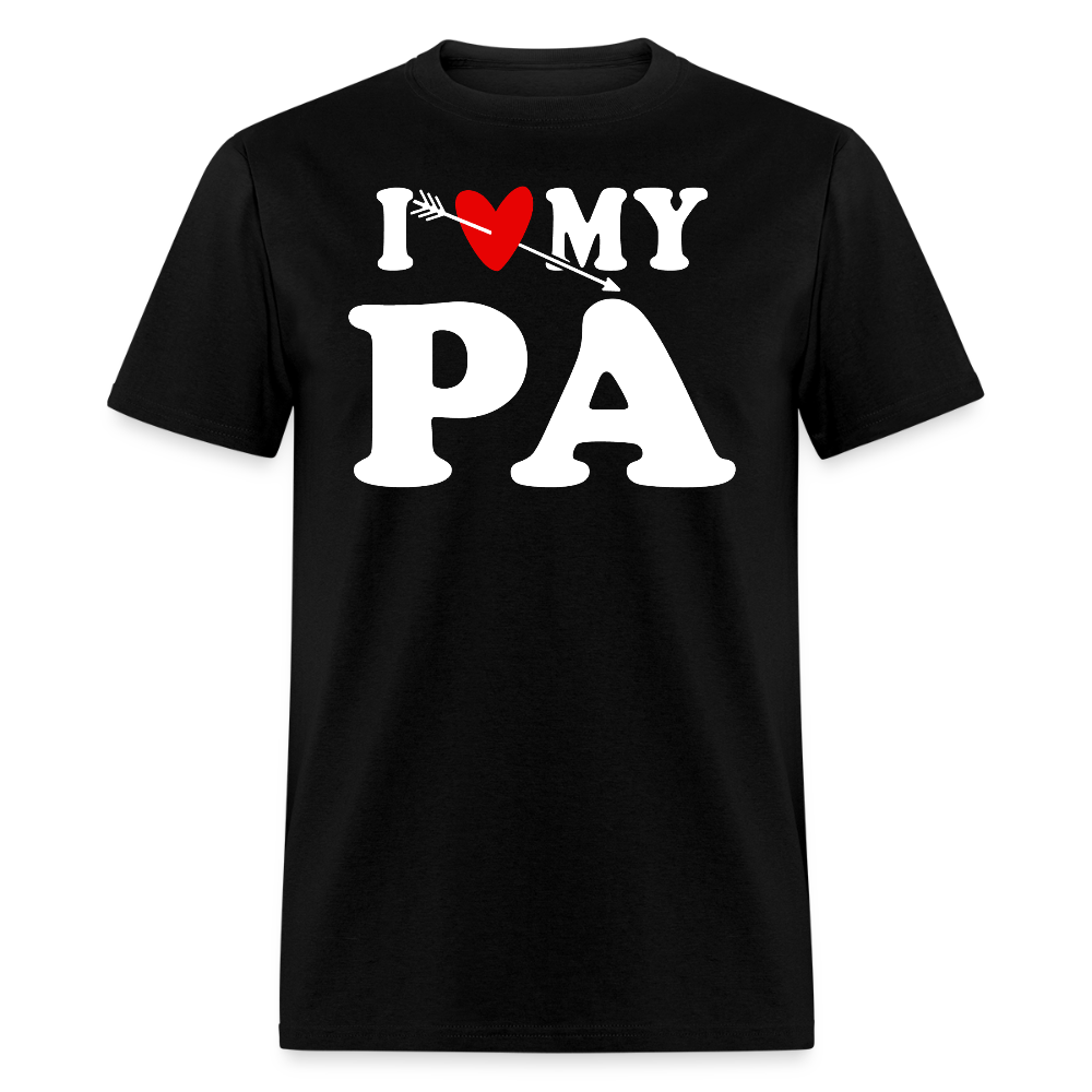I Love My PA Tee For Father's Day T-shirt - black