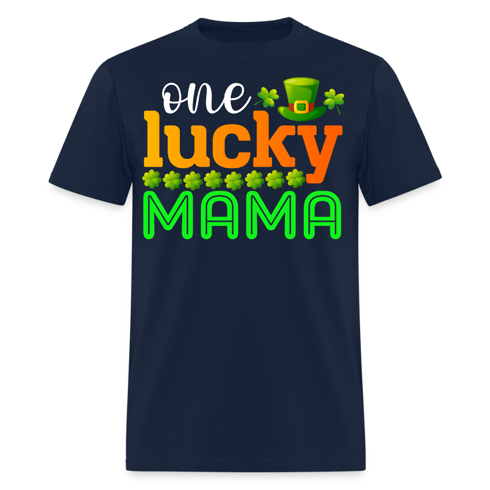 One Lucky Mama St Patrick’s Day Mother T-shirt - navy