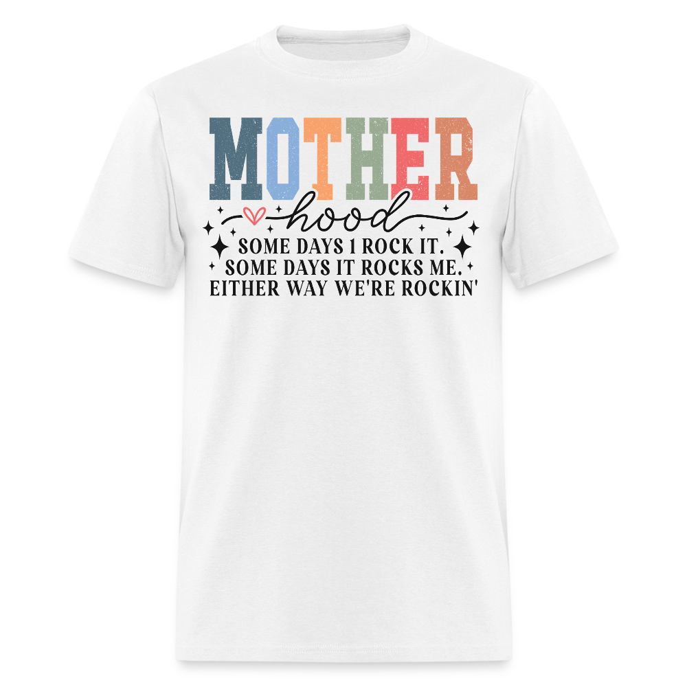 Cute Motherhood Graphic Tee Mom Life T-shirt - white
