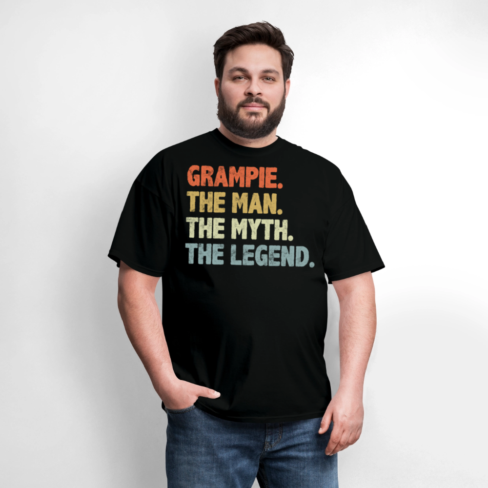 Grampie The Man The Myth The Legend Gifts for Grandpa T-shirt - black