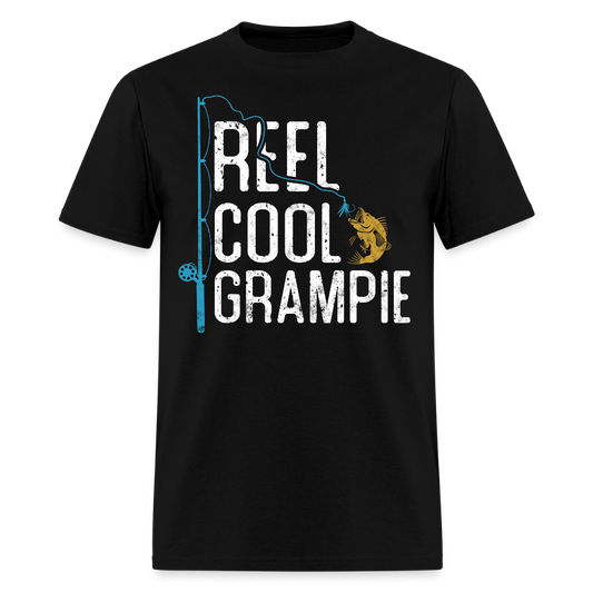 Reel Cool Grampie Tee Grandpa Fishing T-shirt - black