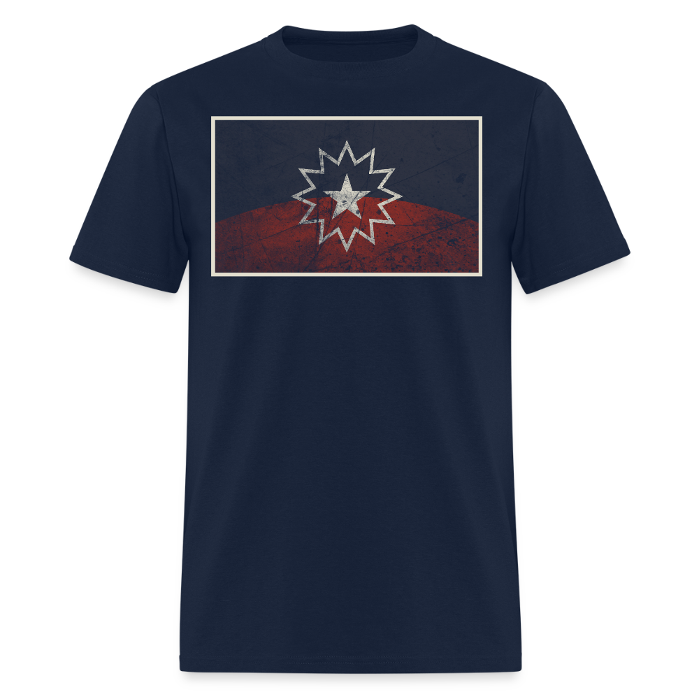 African American Emancipation Flag T-Shirt - navy