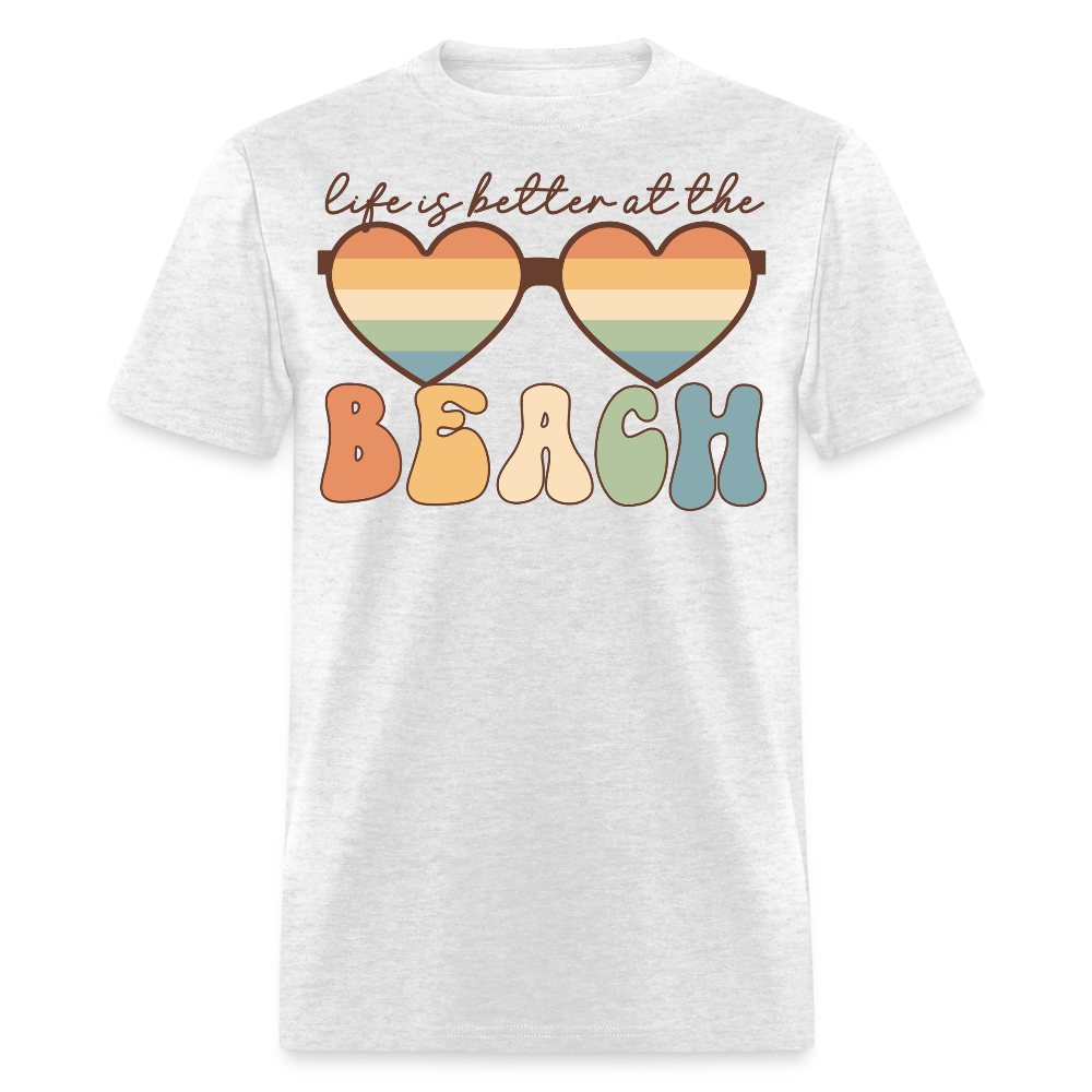 Life Is Better At The Beach Summer Vibes T-shirt - light heather gray