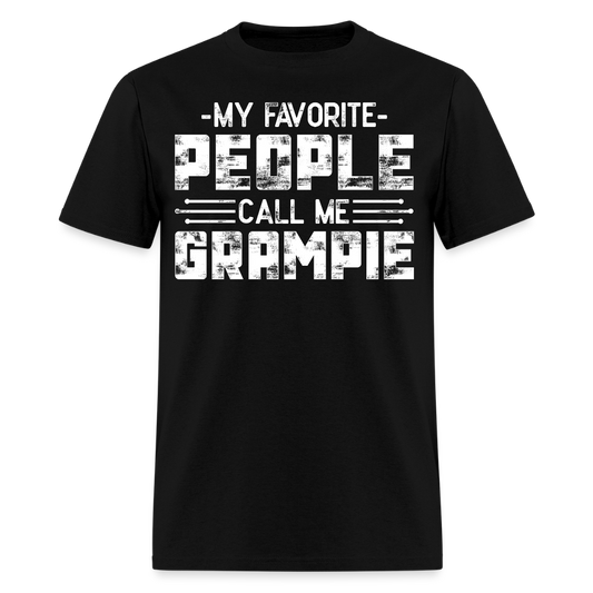 My Favorite People Call Me Grampie Funny Grandpa T-shirt - black