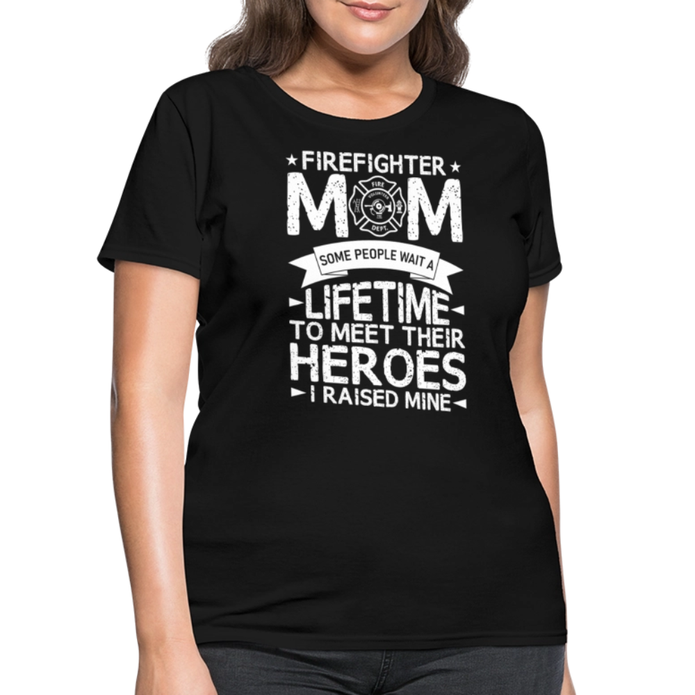 Proud Firefighter Mom Tee For Mother’s Day T-Shirt - black