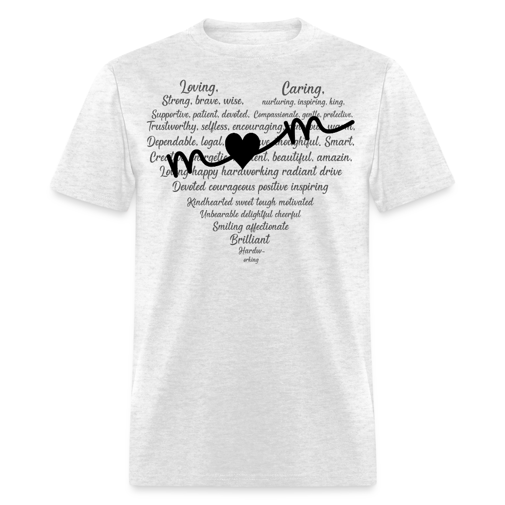 Inspirational Word Art Tee For Mother’s Day Gift T-shirt - light heather gray