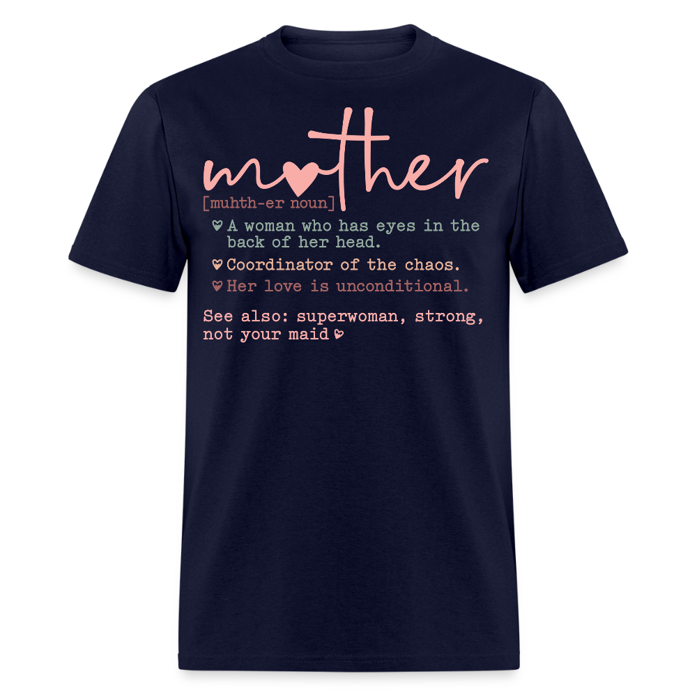 Funny Mom Definition Tee Mother’s Day Gift T-shirt - navy