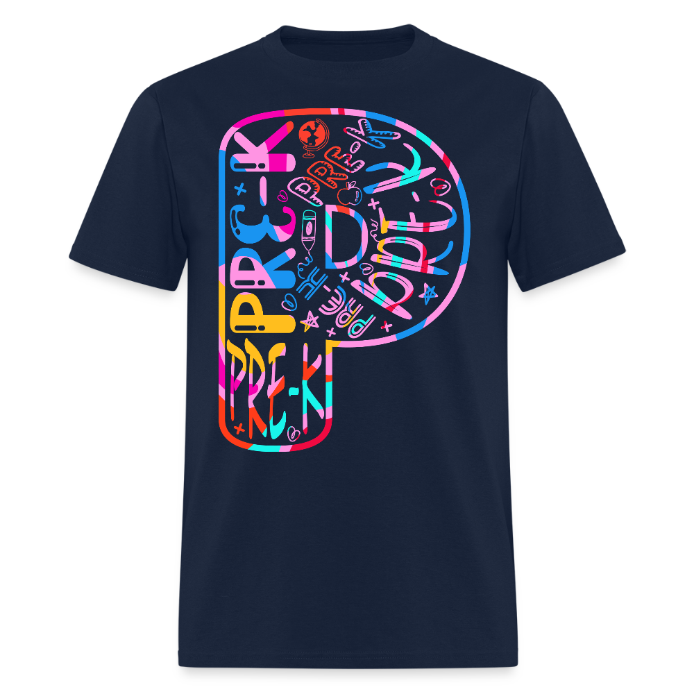 Pre K Back To School Teacher Gift T-Shirt - navy