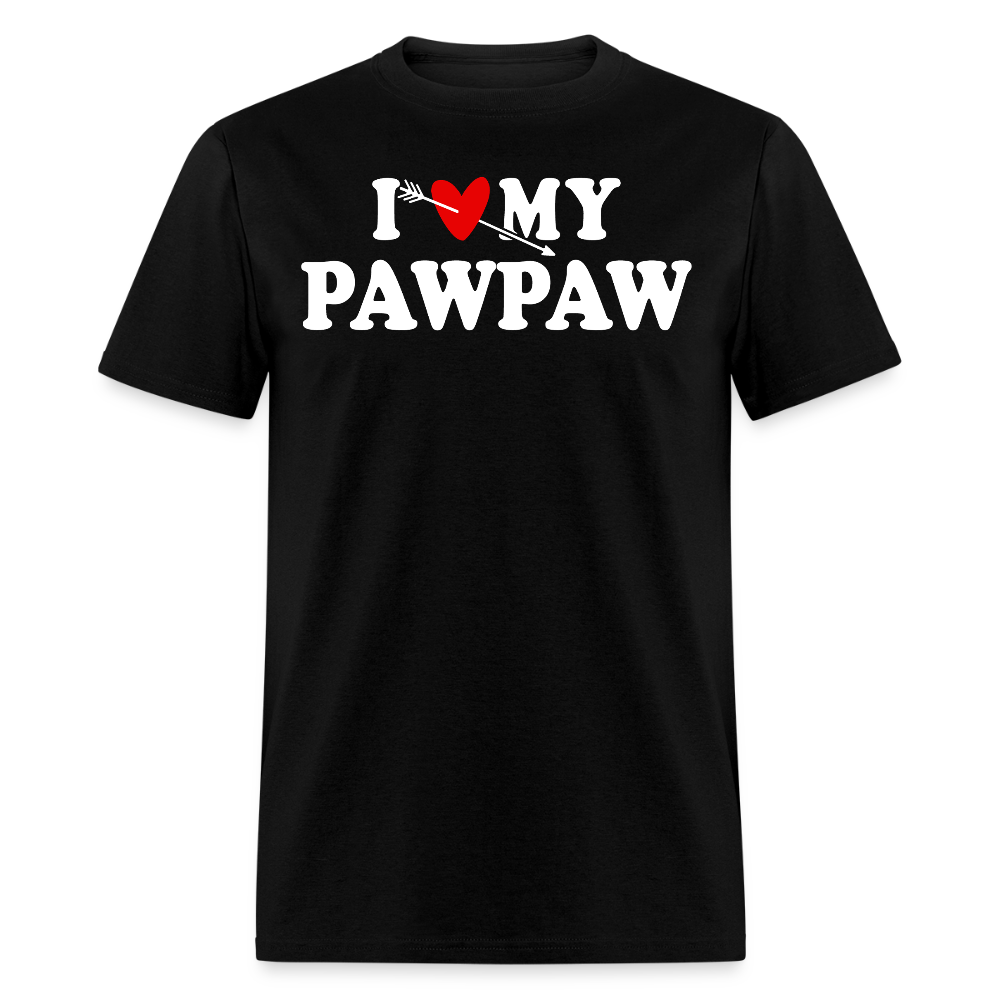 I Love My Pawpaw Grandfather Appreciation T-shirt - black
