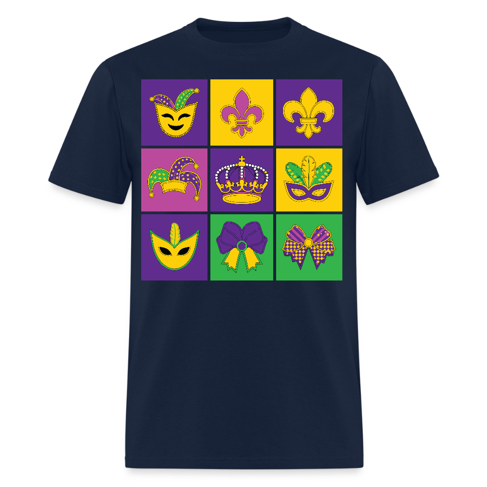 Mardi Gras Shirts For Women and Men Masquerade Party T-shirt - navy