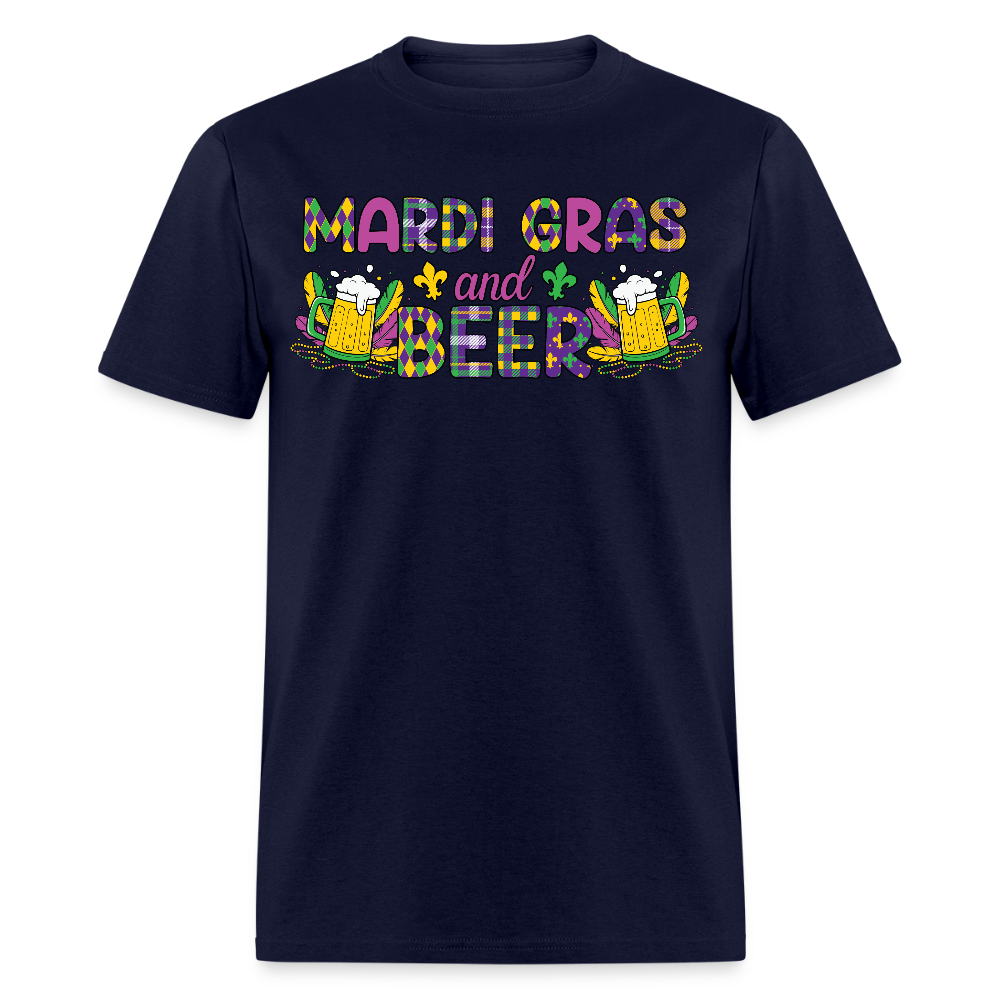 Drinking Team Mardi Gras Beer Party Classic T-shirt - navy