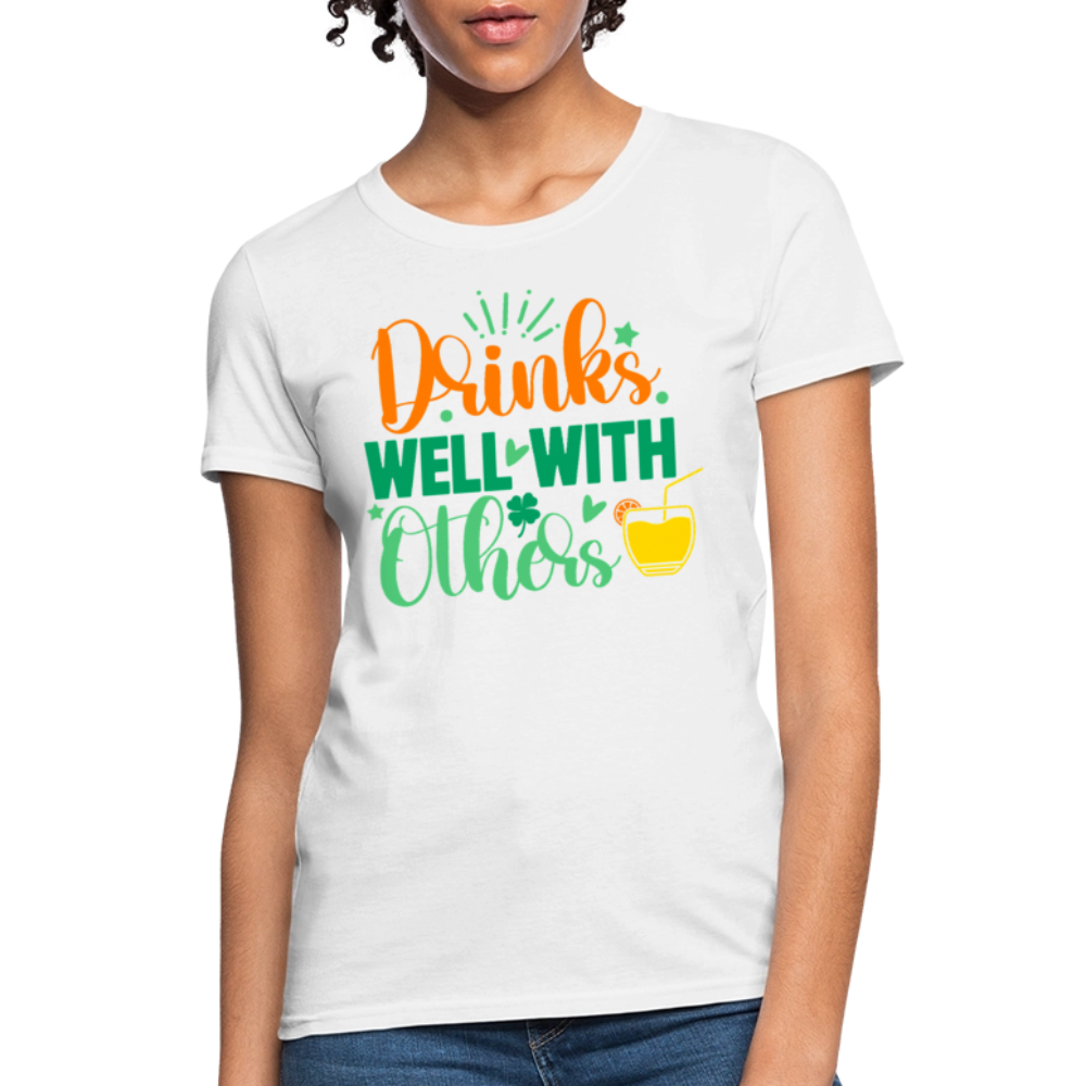 Funny Women's Drinking Quote T-Shirt - white
