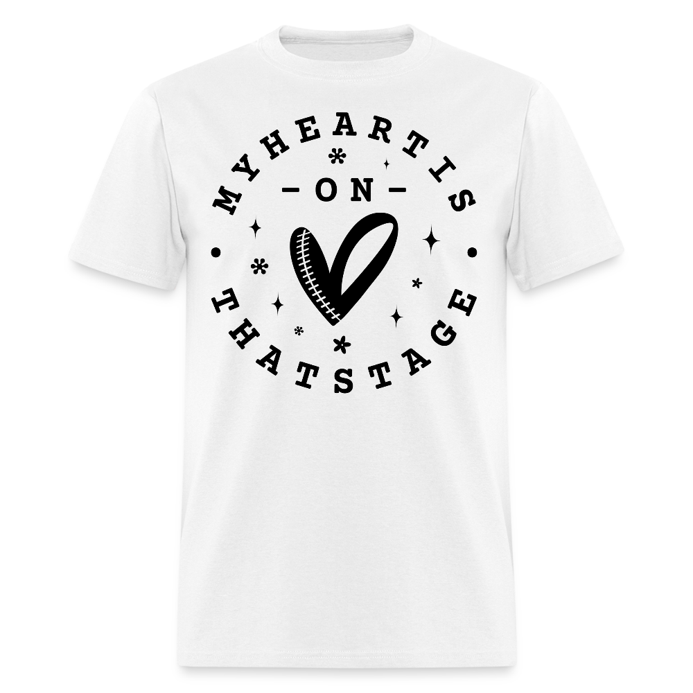 Dance Mom Gift Stage Heart T-shirt - white