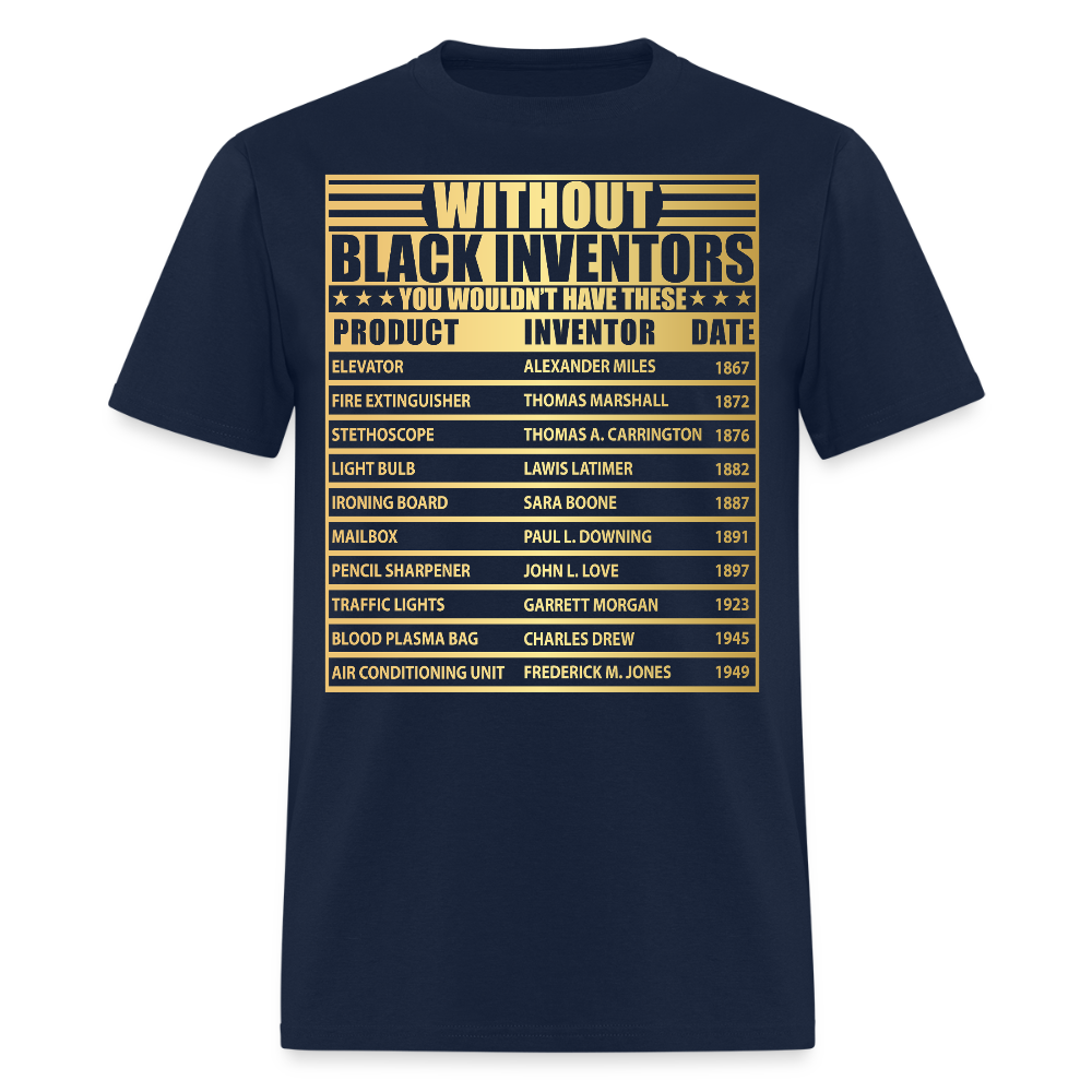 Historical Black Inventors Tee Black Excellence T-Shirt - navy