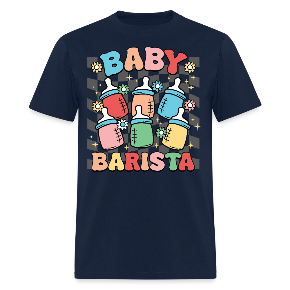 Baby Barista Gift For New Mom And Dad T-Shirt - navy