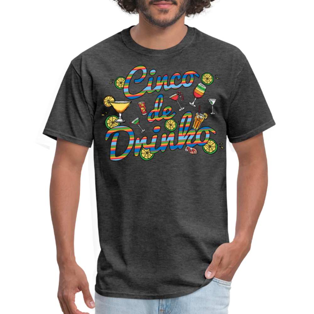 Funny Cinco De Mayo Drinking Tee Margarita and Tequila Lover T-shirt - heather black