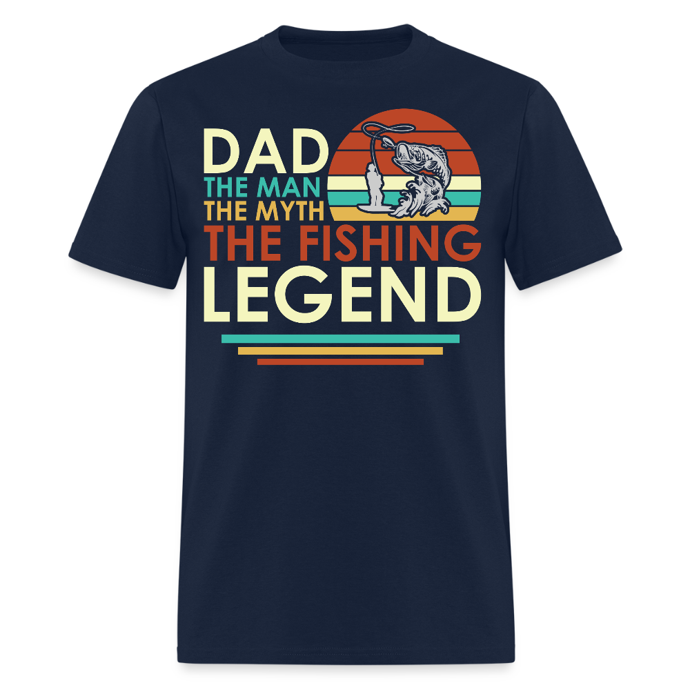Dad The Man The Myth The Fishing Legend T-shirt - navy