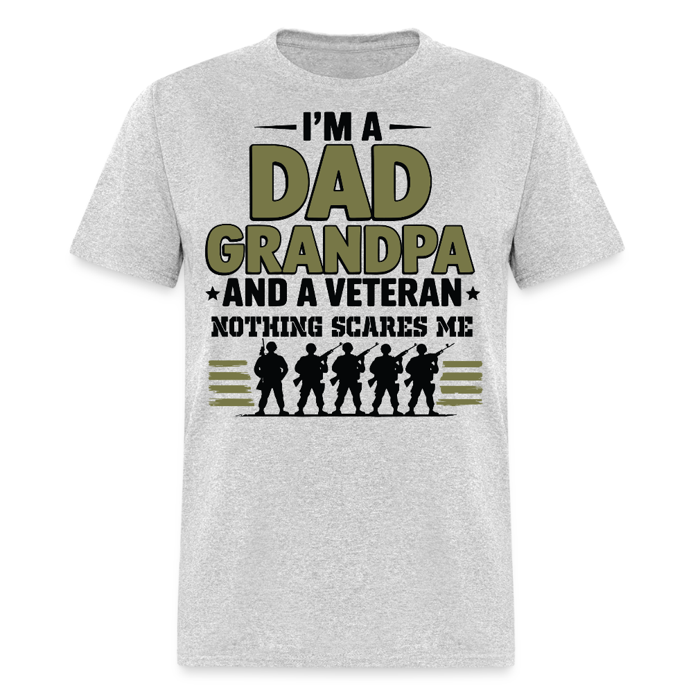 I'm A Dad Grandpa And Veteran T-shirt - heather gray