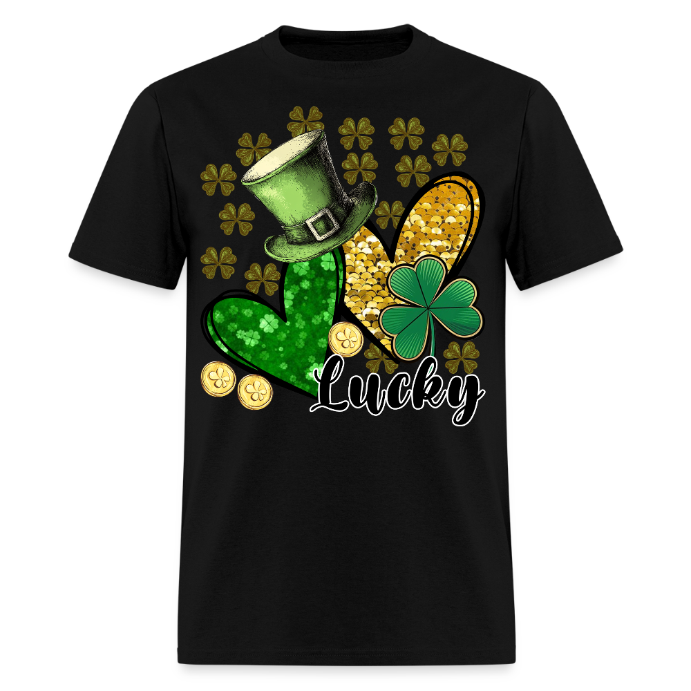 St Patrick’s Day Lucky Charm T-shirt - black