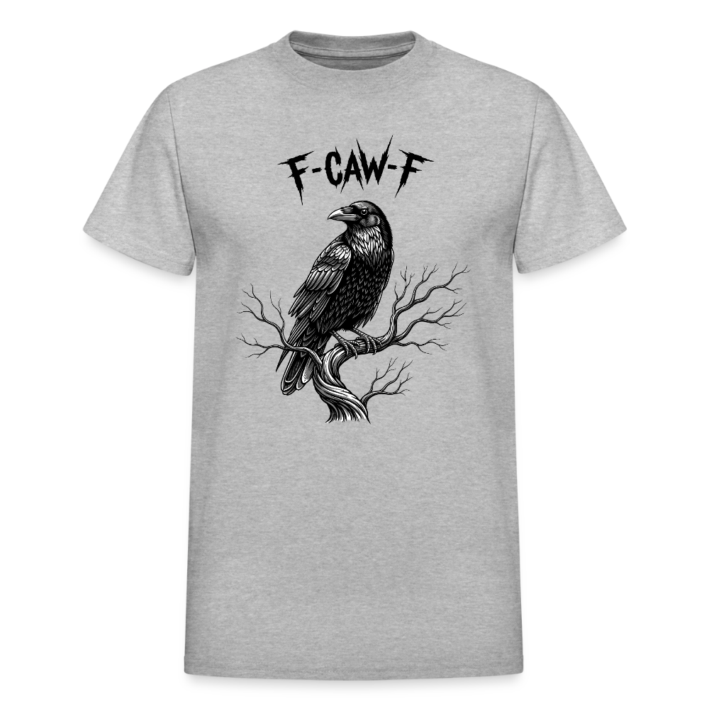 F-Caw-F Funny Black Crow For Bird Lover T-Shirt - heather gray