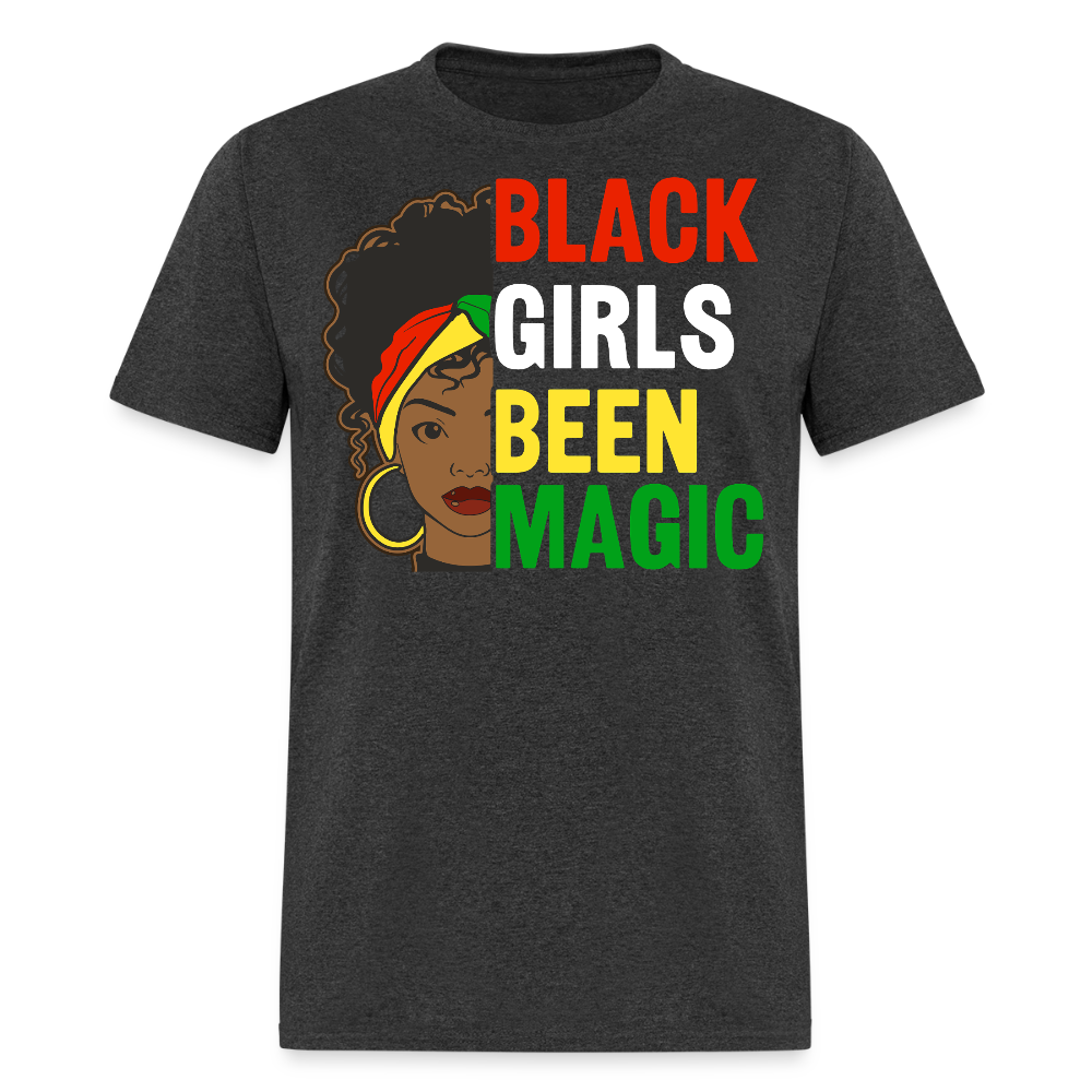 Afrocentric Black Girl Magic Graphic T-shirt - heather black