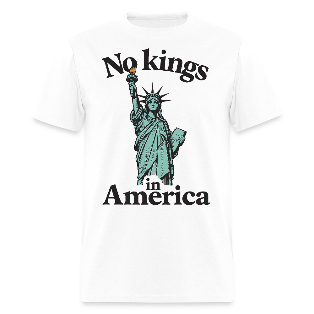 No Kings In America Liberty Protest T-Shirt - white