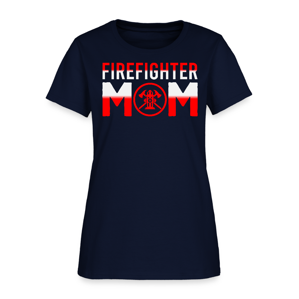 Firefighter Mom Tee For Mother’s Day T-Shirt - navy
