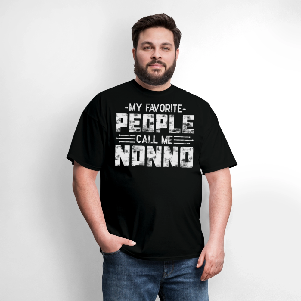 My Favorite People Call Me Nonno Italian Grandpa T-shirt - black