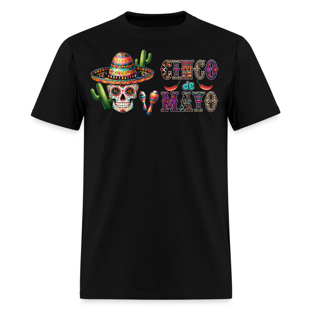 Cinco de Mayo Party Outfit Mexican Sugar Skull T-shirt - black