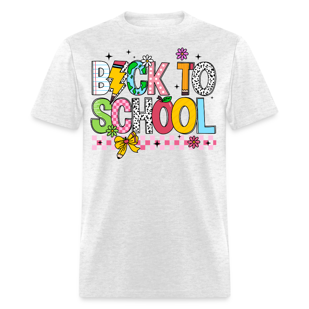 Cute Back To School Teacher T-Shirt - light heather gray