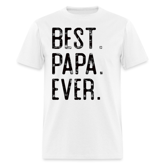Papa Gift Tee For Birthday T-shirt - white