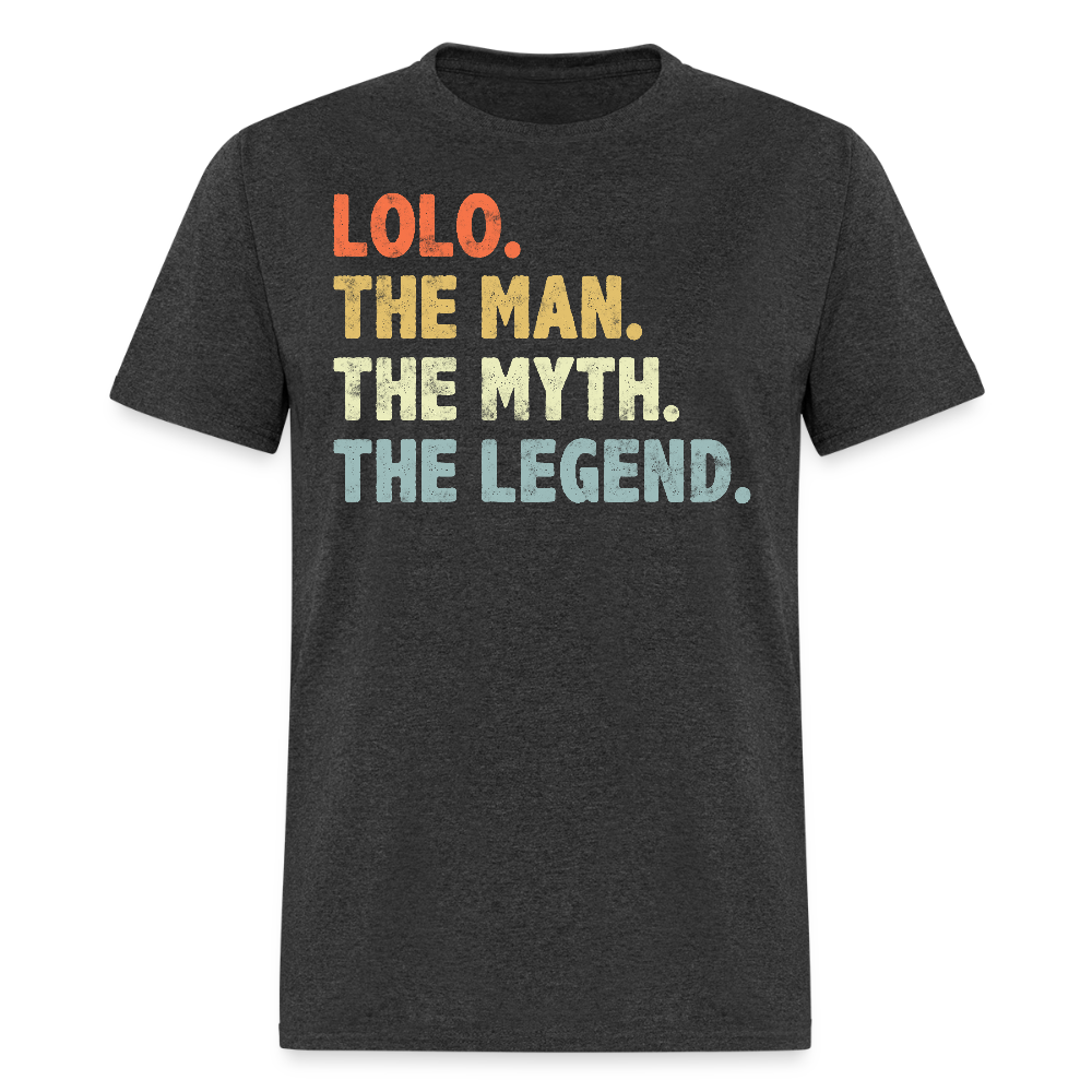 Lolo The Man The Myth The Legend Filipino Grandpa T-shirt - heather black