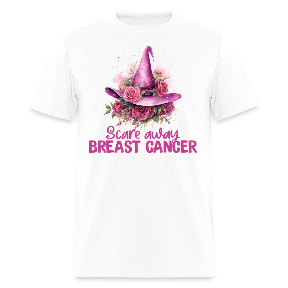 Scare Away Breast Cancer Halloween T-Shirt - white