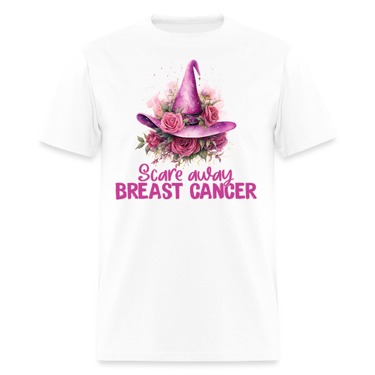 Scare Away Breast Cancer Halloween T-Shirt - white