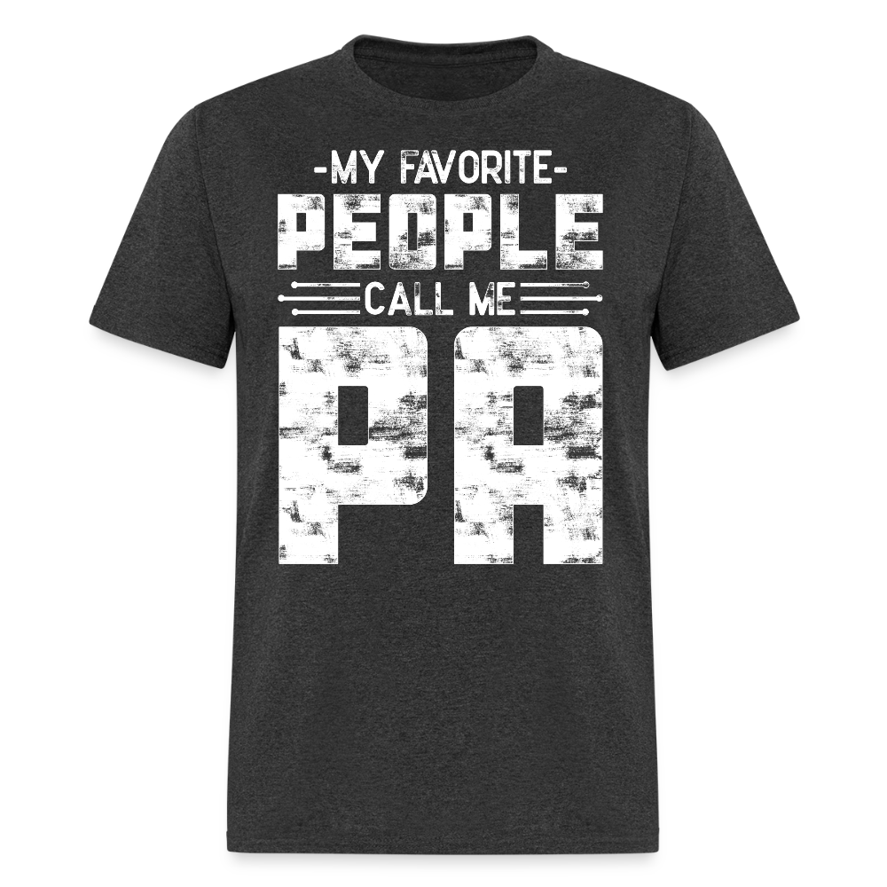 My Favorite People Call Me Pa Tee Grandpa Nickname T-shirt - heather black